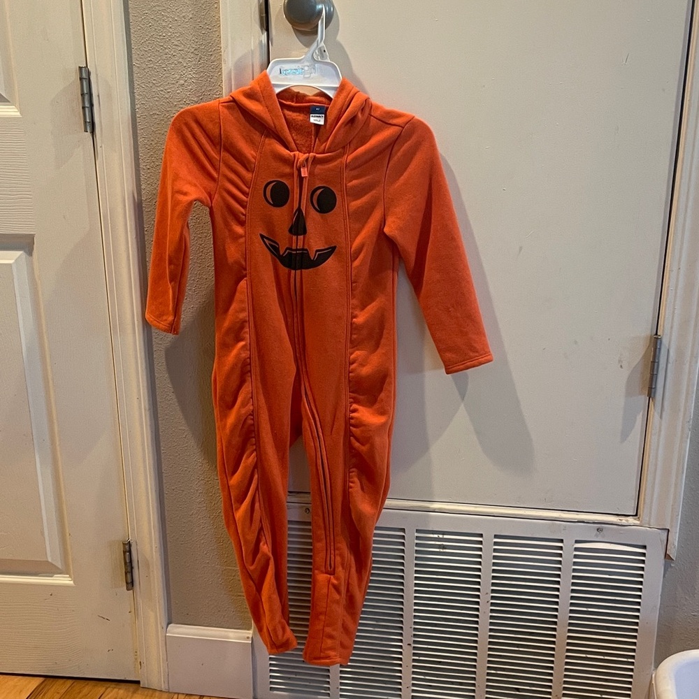 Old Navy Orange Pumpkin Hooded One-Piece